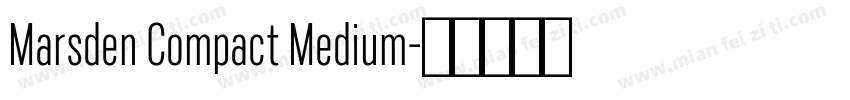 Marsden Compact Medium字体转换